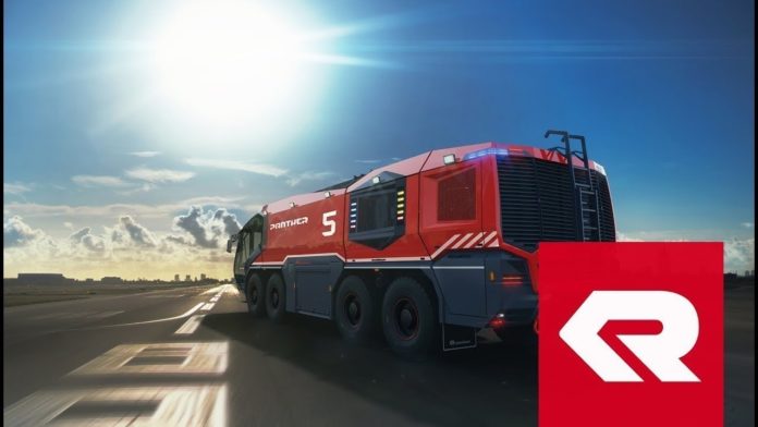 Rosenbauer Panther 8x8 reptéri tűzoltóautó: Soklábú tűzoltópárduc
