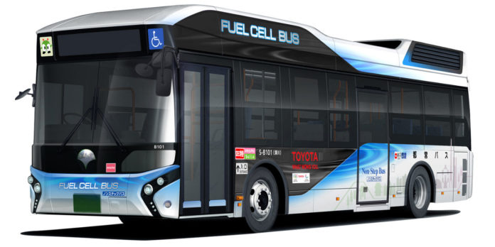 Toyota üzemanyagcellás busz: Hidrogén hajtja