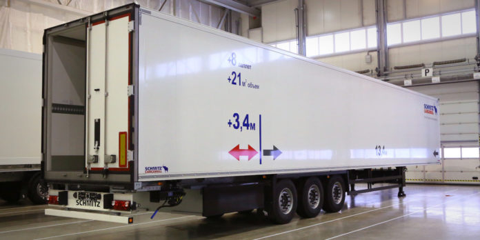 Schmitz Cargobull extrahosszú félpótkocsi: Negyedével hosszabb