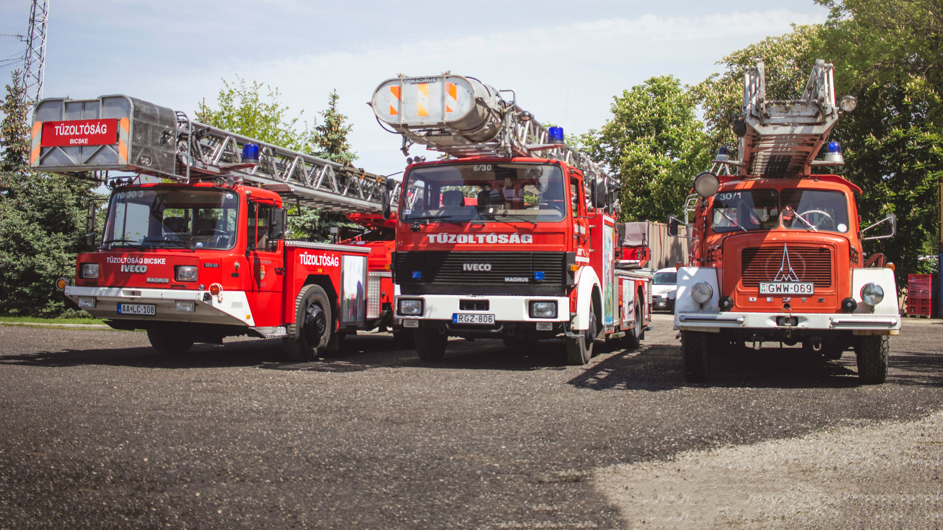 A Bicskei Önkéntes Tűzoltóság szerei: DLK járművek: Égimeszelők szertára