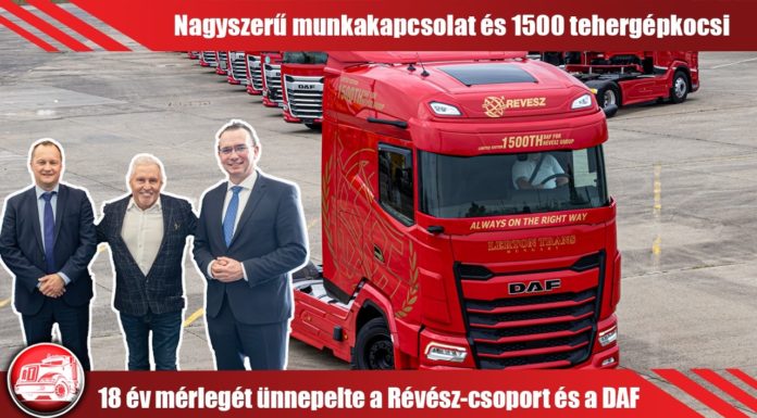 A DAF első embere adta át a Révész-csoport különleges vontatóját