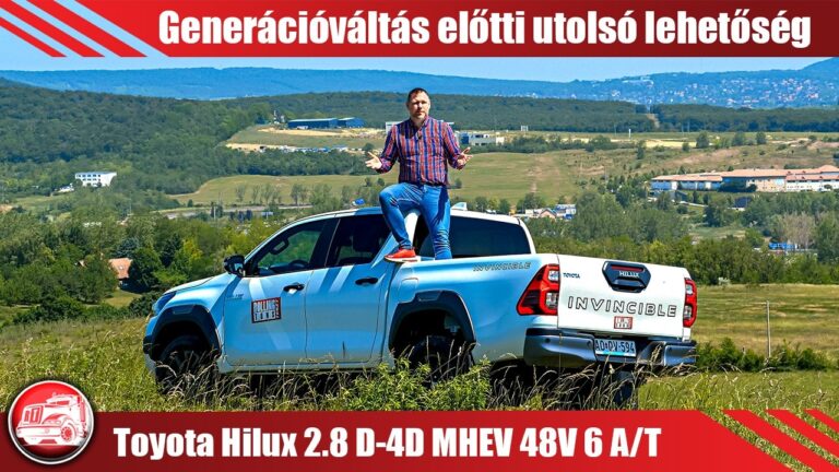Toyota Hilux 2.8 D-4D MHEV 48V A/T teszt: Újra elérhető, mégis igyekezni kell, ha valaki ilyet akar