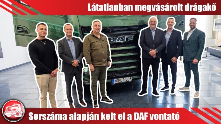 DAF Emerald vontató átadása: Szerencsehozó drágakő
